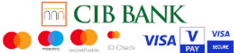 Elfogadható bankártyák: CIB, MasterCard, Maestro, VISA